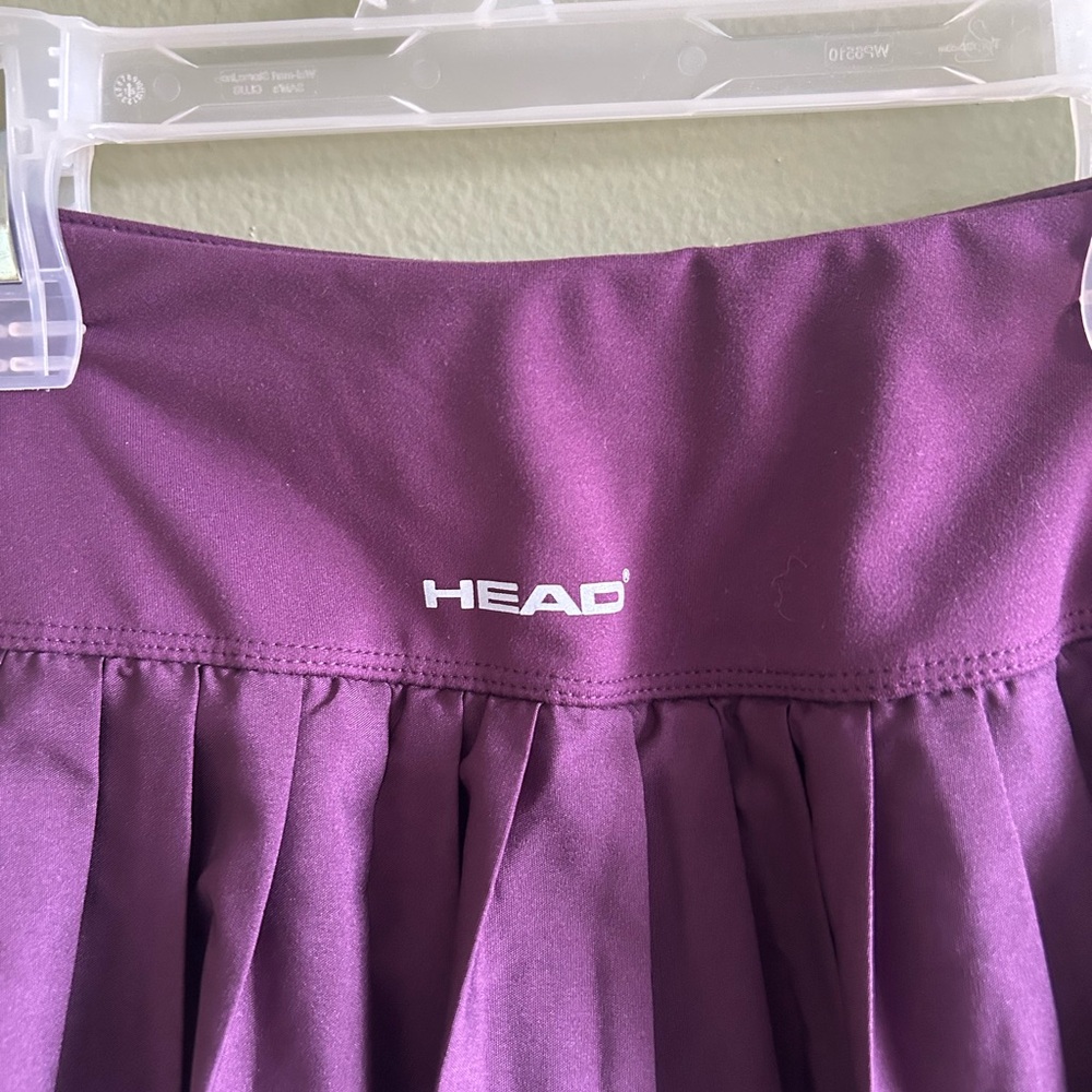 NWOT Head Women's Pleated Athletic Skater Skort in Rich Burgundy Sz S - Picture 4 of 8